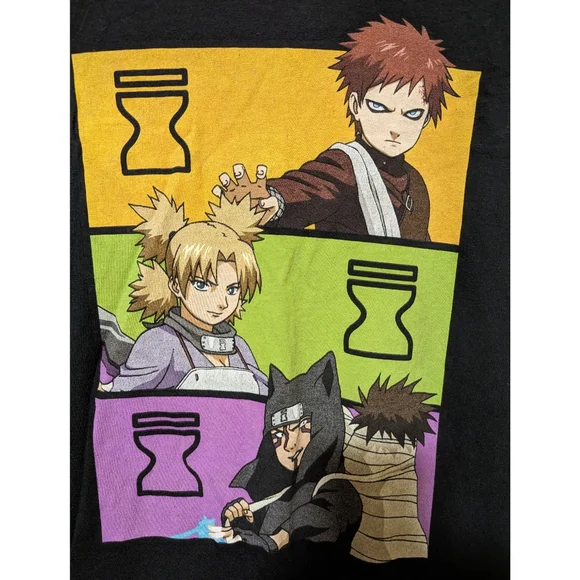 🔒SOLD🔒 Naruto black grid tee | GUC | Size M - Picture 2 of 3